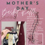 Mother's Day basket raffle fundraising for Harbour House poster